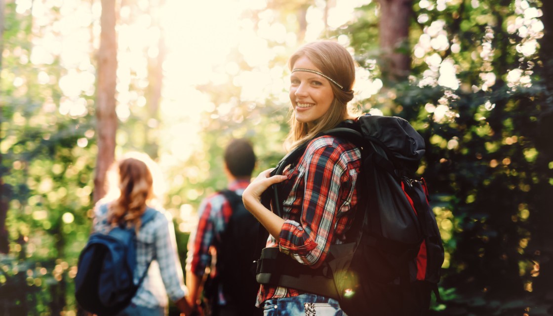 teens on outdoor hike